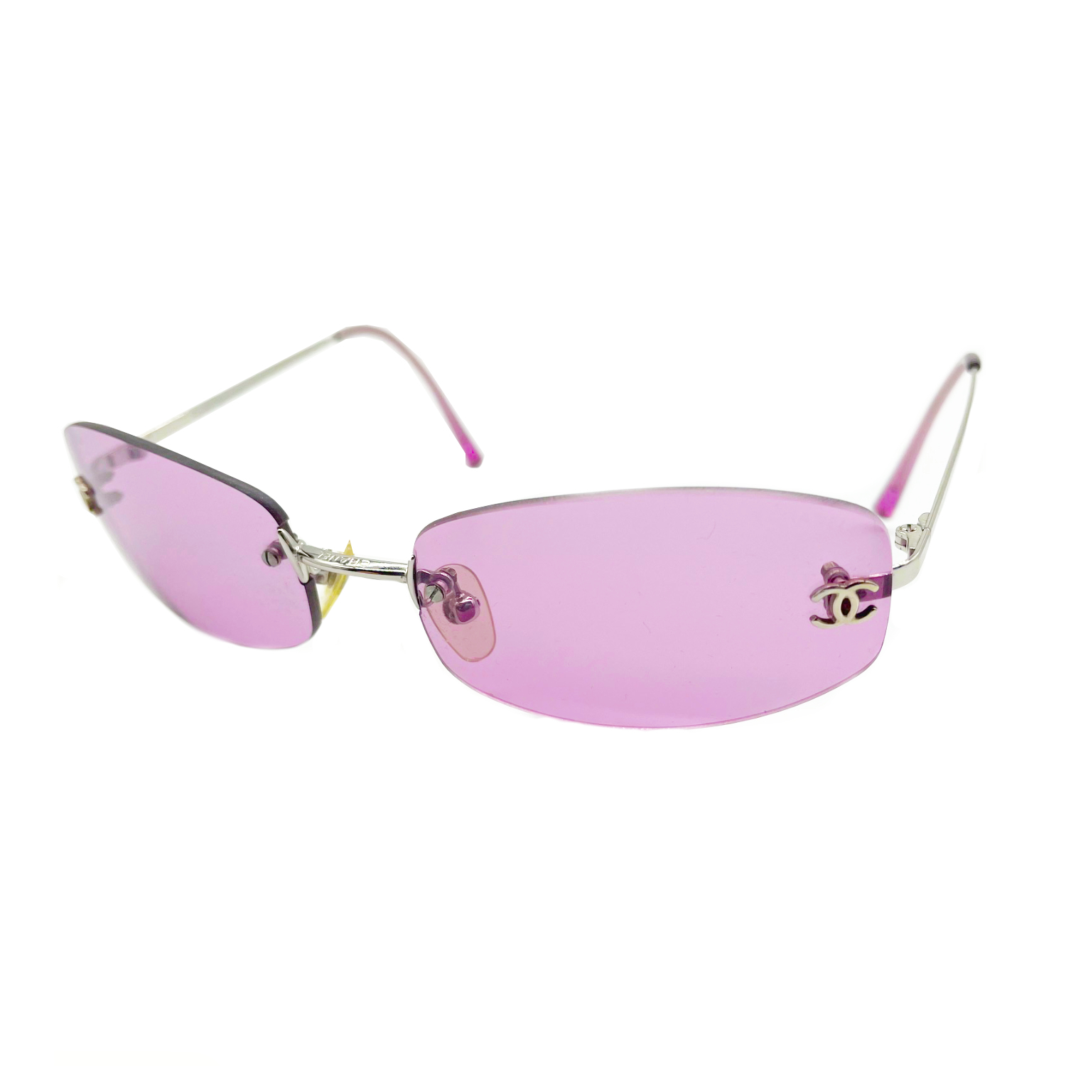 Chanel Rimless Tinted Sunglasses in Purple – Nitryl
