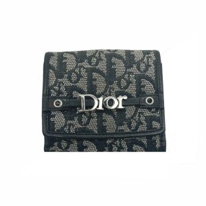 Vintage Dior Monogram Logo Purse in Black | NITRYL