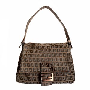 Vintage Fendi Zucchino Monogram Mama Baguette Bag in Brown | NITRYL