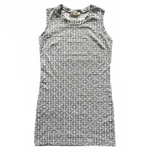 Vintage Fendi Monogram Mini Dress in Grey | NITRYL