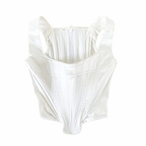 Vintage Vivienne Westwood Satin Corset in Cream/White | NITRYL