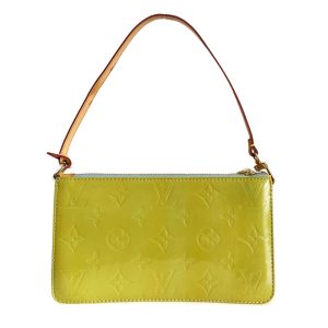 Vintage Louis Vuitton Vernis Pochette Mini Shoulder Bag in Green | NITRYL