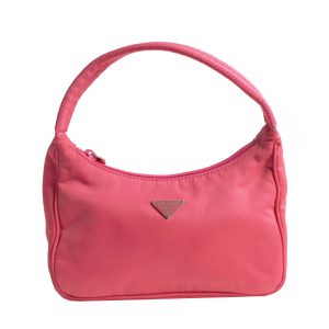 Vintage Prada Nylon Hobo Mini Bag in Pink | NITRYL