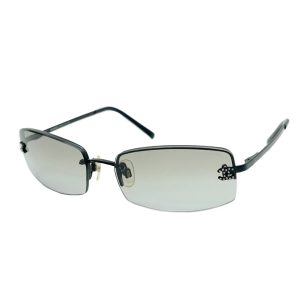 Vintage Chanel Diamante Rimless Sunglasses in Black | NITRYL