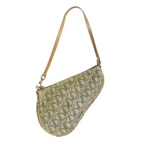 Vintage Dior Trotter Mini Saddle Bag in Green | NITRYL