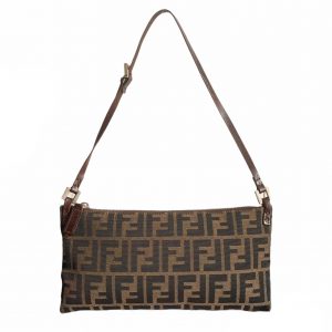 Vintage Fendi Zucca Monogram Baguette Shoulder Bag | NITRYL