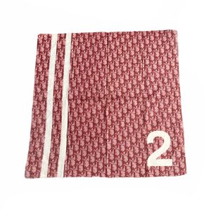 Vintage Dior Monogram Trotter Square Scarf in Maroon | NITRYL