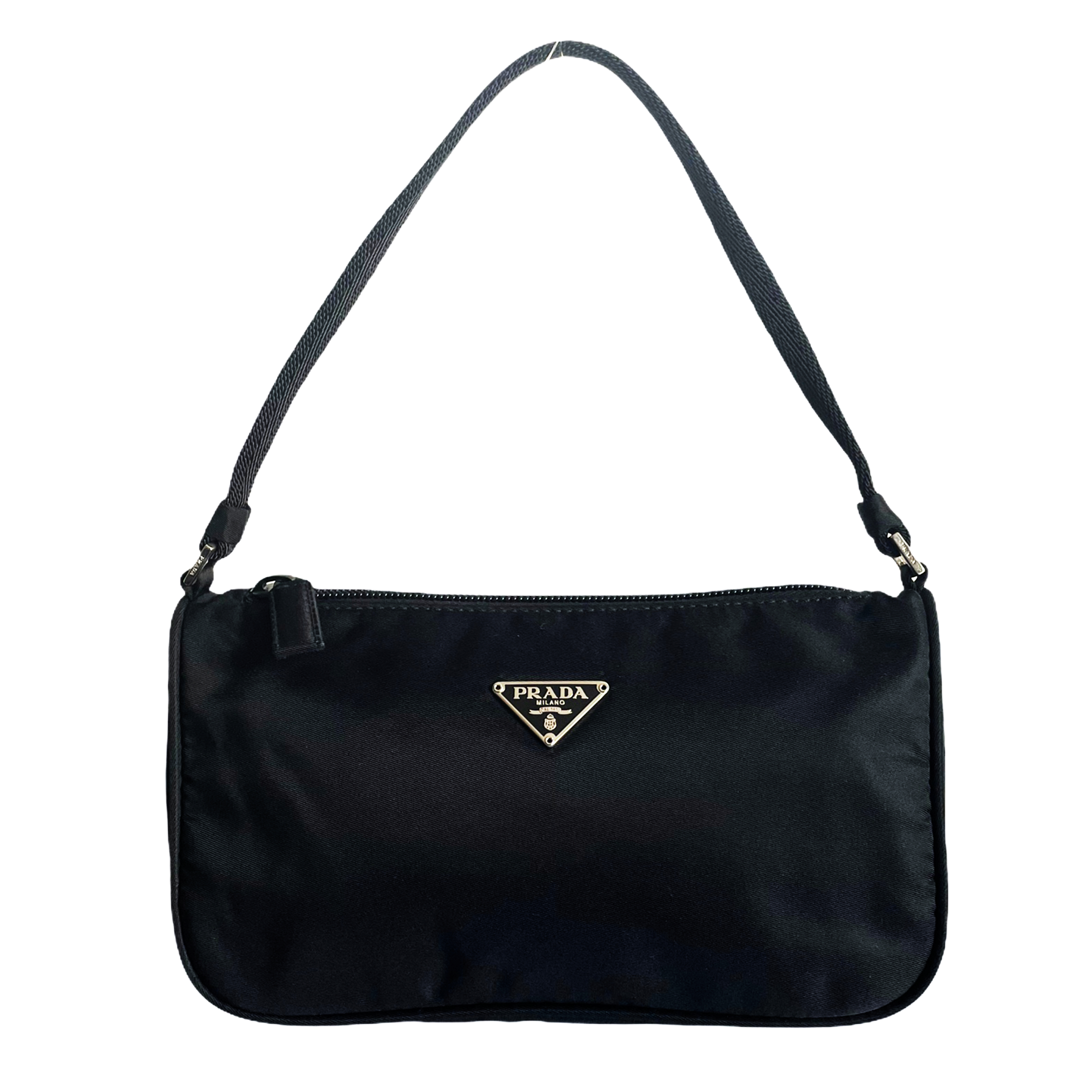 Prada Nylon Mini Shoulder Baguette Bag in Black – Nitryl