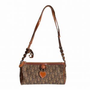 Vintage Dior Monogram Shoulder Baguette in Brown | NITRYL