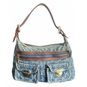 Vintage Louis Vuitton Denim Monogram 'Baggy' Shoulder Bag | NITRYL