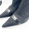 Dior Monogram Spellout Heeled Boots in Black and Silver - Image 2