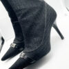 Dior Monogram Spellout Heeled Boots in Black and Silver - Image 3