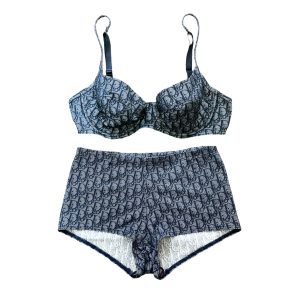 Vintage Dior Monogram Bikini Set in Blue | NITRYL