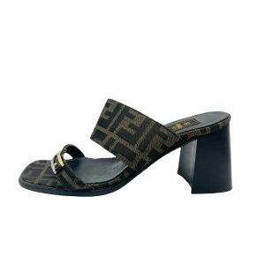 Vintage Fendi Monogram Heeled Sandals UK 3 | NITRYL