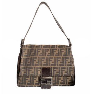 Vintage Vintage Fendi Zucca Monogram Mama Baguette in Brown | NITRYL