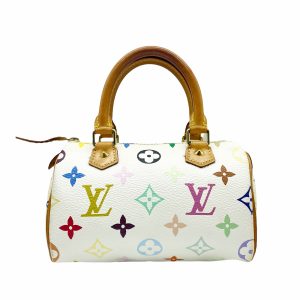 Vintage Louis Vuitton Murakami Multicolour Nano Speedy in White | NITRYL