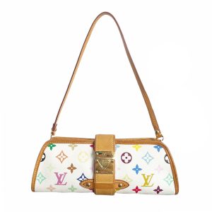 Vintage Louis Vuitton Multicolour Monogram Eliza Baguette Shoulder Bag in White | NITRYL