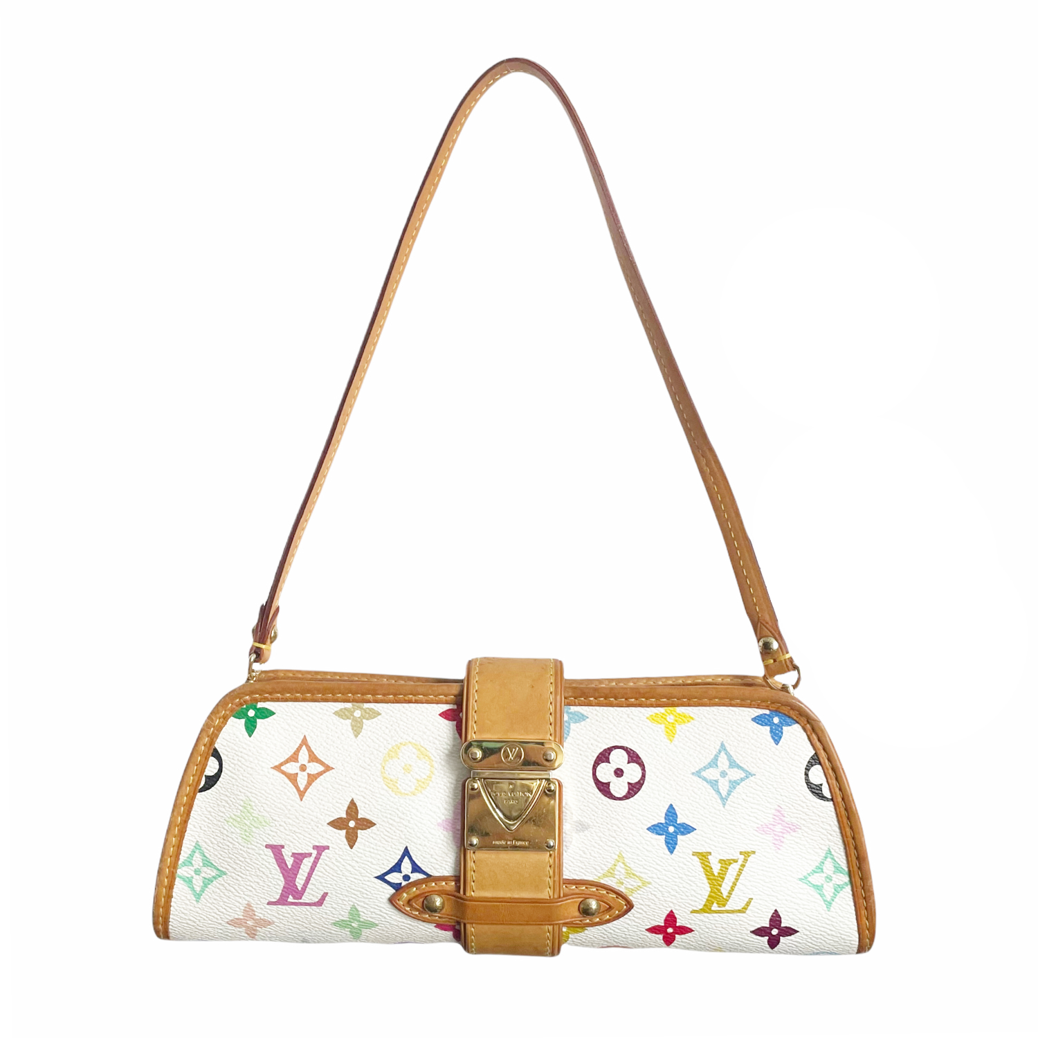Louis Vuitton Multicolour Monogram Eliza Baguette Shoulder Bag in White ...