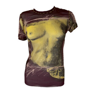 Vintage Jean Paul Gaultier Venus De MIlo Mesh T-Shirt in Green and Purple Size M | NITRYL