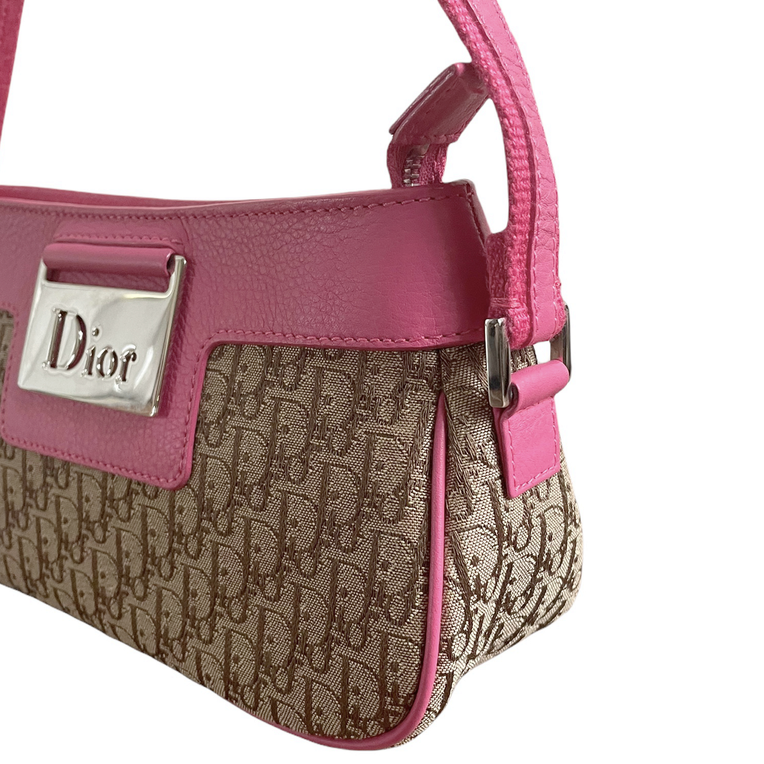 Vtg Christian Dior Logo Shoulder Monogram Crossbody Bag - Pink – Mint Market