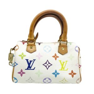 Vintage Louis Vuitton Murakami Multicolour Nano Speedy in White | NITRYL