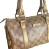 Gucci Monogram Mini Boston Bag in Gold - Image 2