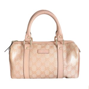 Vintage Gucci Monogram PVC Mini Boston Bag in Baby Pink | NITRYL