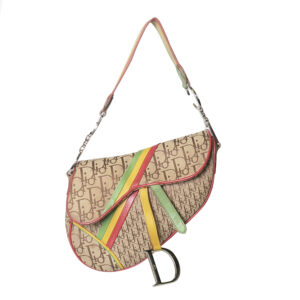 Vintage Dior Monogram Rasta Saddle Shoulder Bag | NITRYL