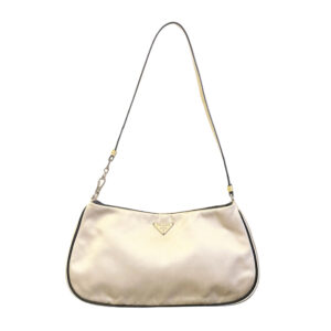 Vintage Prada Satin Shoulder Bag in Champagne | NITRYL