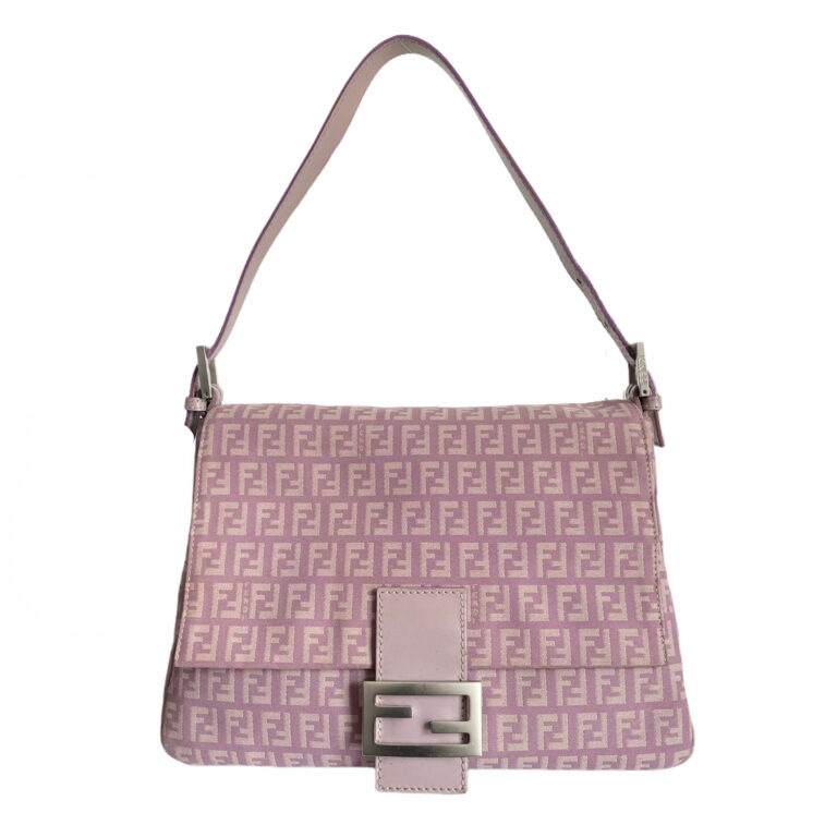 Vintage Fendi Monogram Mama Baguette Shoulder Bag in Lilac | NITRYL