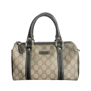 Vintage Gucci Mini Boston Bag in Brown and Metallic | NITRYL