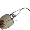 Chanel Diamante Rimless Visor Sunglasses in Brown - Image 2