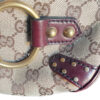 Gucci Monogram Horsebit Shoulder Bag in Brown, Maroon Red and Gold - Image 6