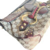 Gucci Monogram Horsebit Shoulder Bag in Brown, Maroon Red and Gold - Image 5
