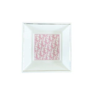 Vintage Dior Monogram Porcelain Tray Dish in Pink | NITRYL