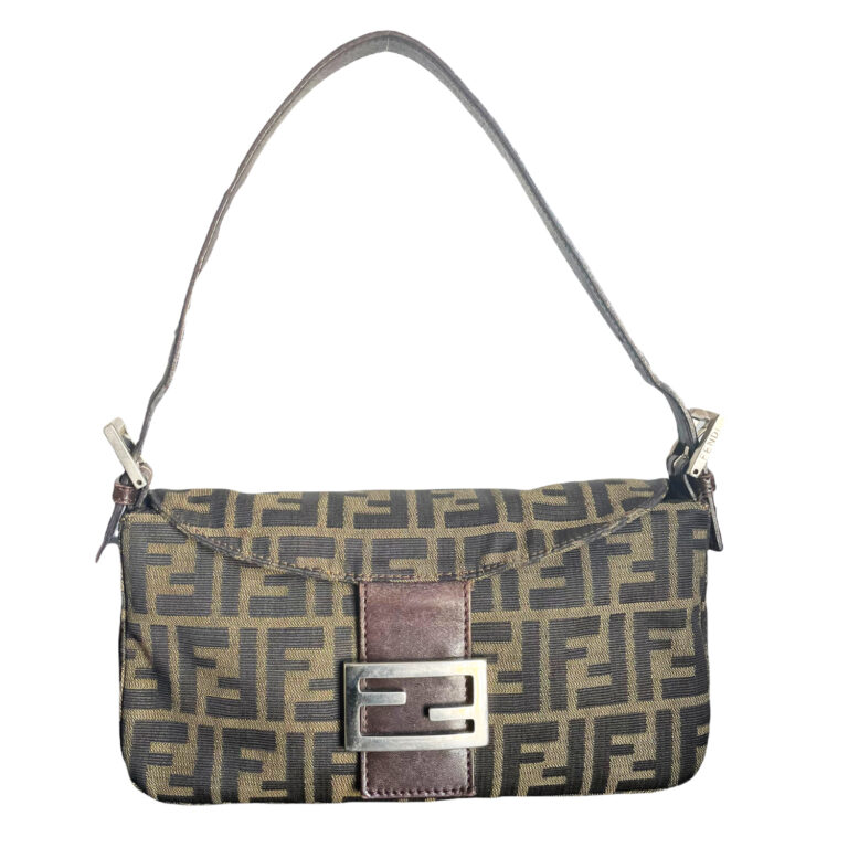 Vintage Fendi Zucca Baguette Shoulder Bag | NITRYL