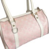 Gucci Monogram Boston Shoulder Bag in Baby Pink and White - Image 2