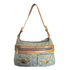 Vintage Louis Vuitton Monogram Denim Baggy Shoulder Bag | NITRYL