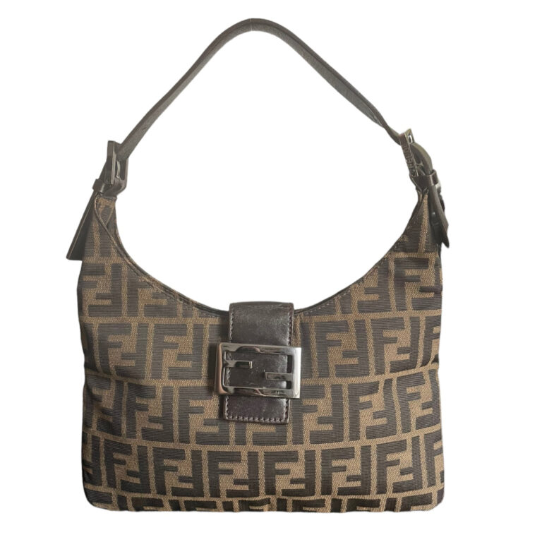 Vintage Fendi Zucca Monogram Baguette Shoulder Bag | NITRYL