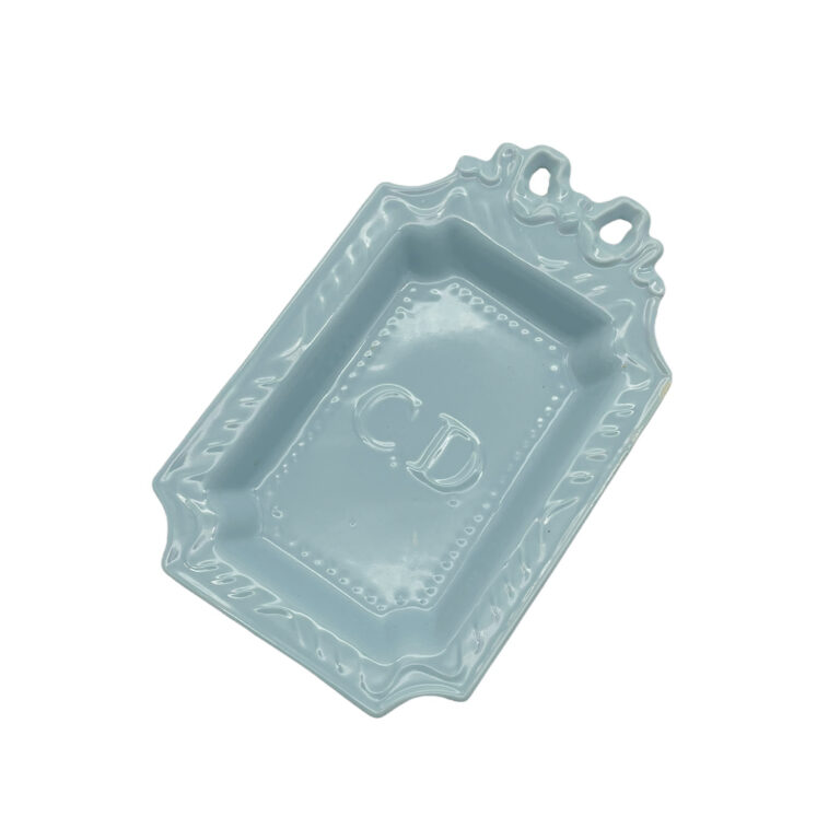 Vintage Dior Ceramic Ash Tray / Trinket Dish in Baby Blue