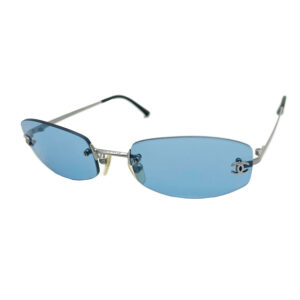 Vintage Chanel Rimless Tinted Sunglasses in Blue | NITRYL