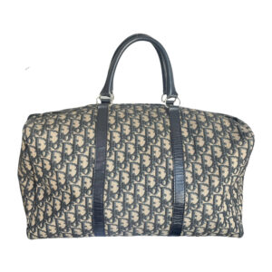 Vintage Dior Monogram Boston Weekend Bag in Navy | NITRYL