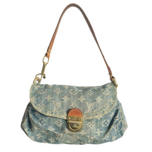 Vintage Louis Vuitton Monogram Denim Pleaty Bag in Blue | NITRYL