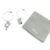 Dior Logo Playing Cards Hoop Earrings in Silver - Image 2