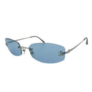 Vintage Chanel Rimless Tinted Sunglasses in Blue | NITRYL