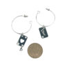 Dior Logo Playing Cards Hoop Earrings in Silver - Image 3