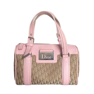 Vintage Dior Monogram Mini Boston in Beige / Baby Pink | NITRYL