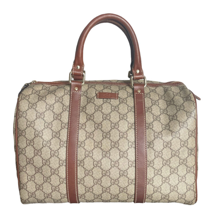 Vintage Gucci Monogram Boston Weekend Bag in Brown | NITRYL