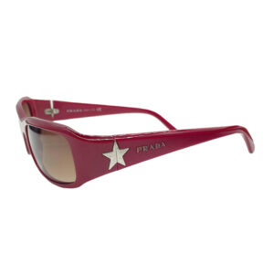 Vintage Prada Chunky Star Sunglasses in Red / Silver | NITRYL