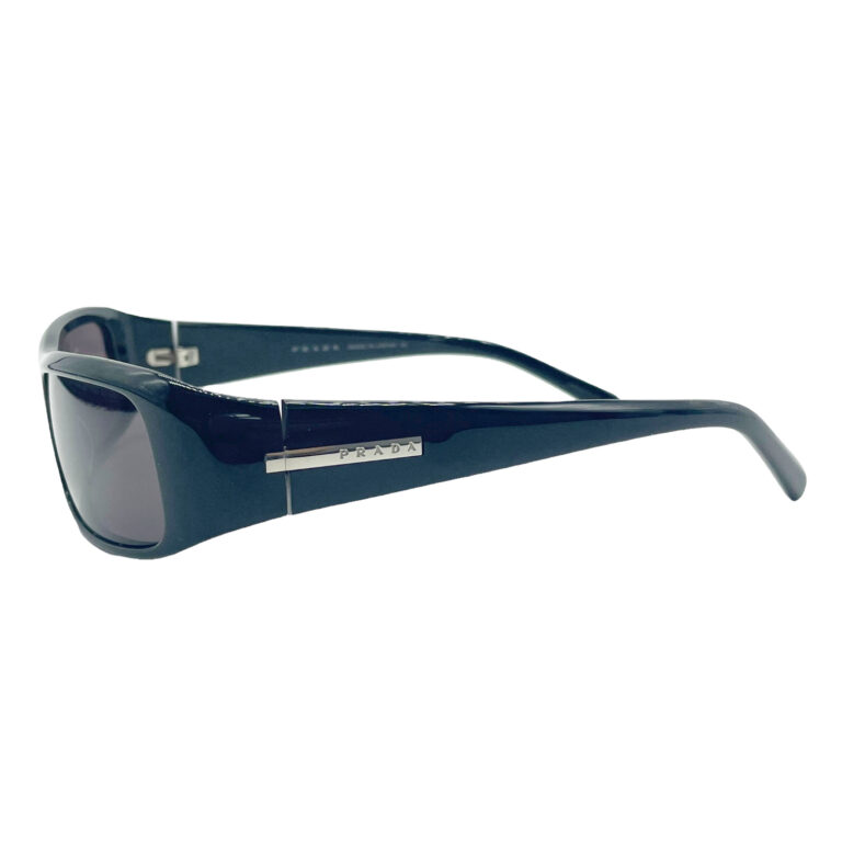 Vintage Prada Chunky Sunglasses in Black / Silver | NITRYL